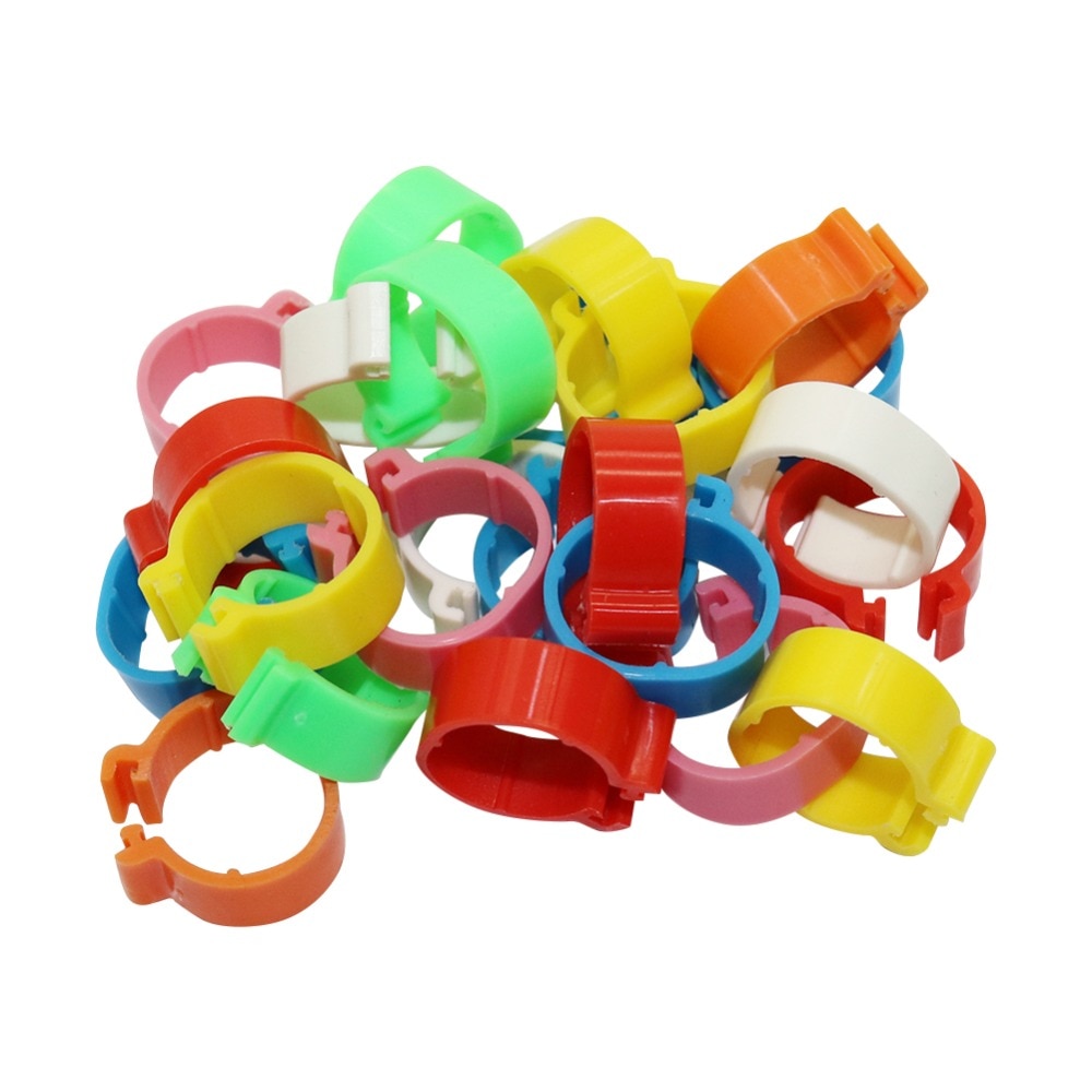 7 Kleuren Kip Voet Ring Binnendiameter 1.6Cm Plastic Gesp Soort Clip Ringen Kip Eend Gans Vogels Voeden Benodigdheden 210 Pcs