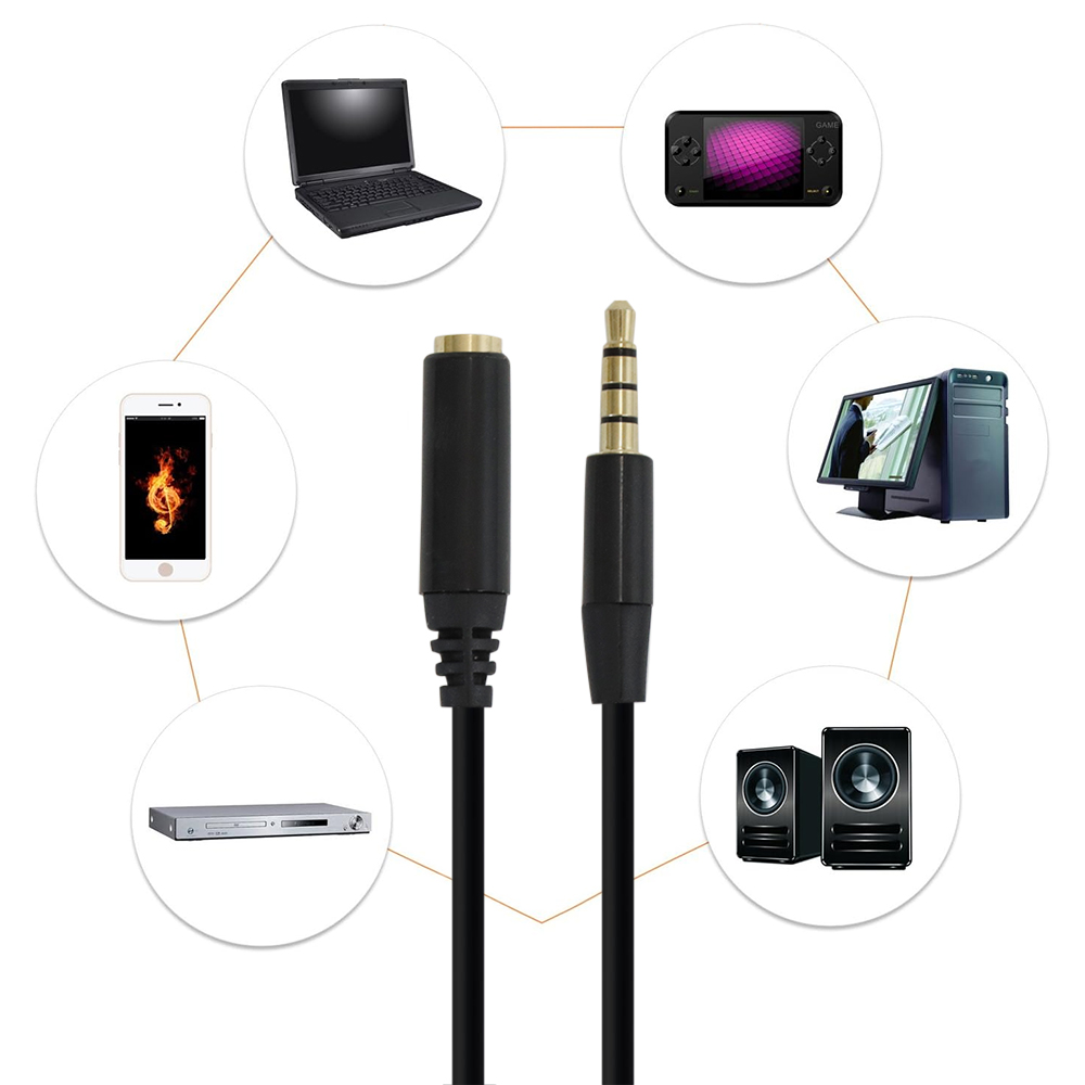 2m/3m/5m Headphone Audio Extension Cable 3.5mm Jack Male to Female AUX Cable Audio Stereo Extender Cord Earphones Speaker Supply