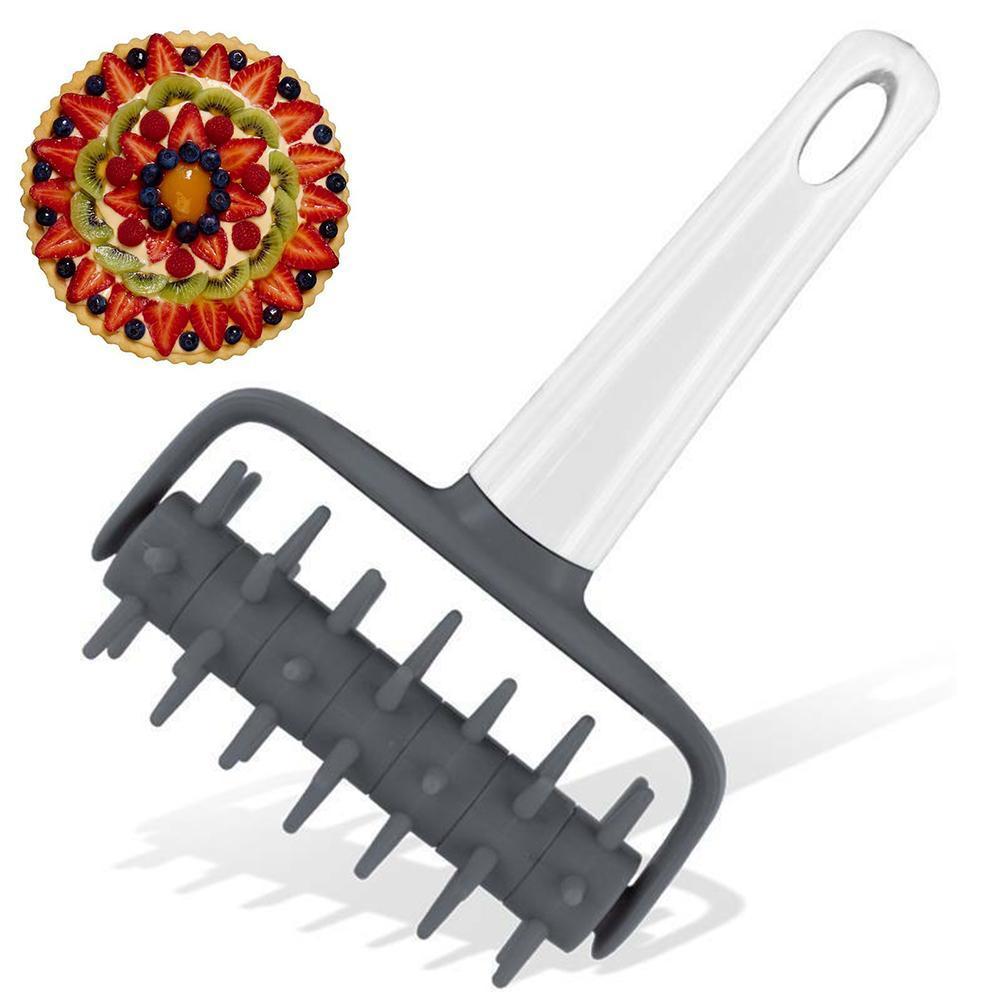 2 farben Backen Werkzeuge DIY Kunststoff Pizza Kekse Teig schlagen Rolle Kuchen See Brot Maschine Cutter NäHenne Räder Gebäck Needl n3H6