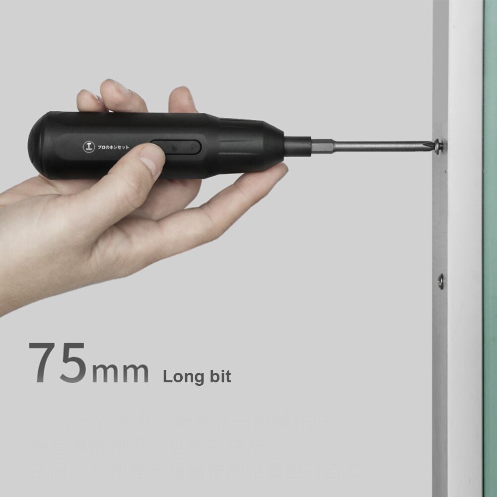 Electric Screwdriver Rechargeable 850mAh Portable Cordless Screwdriver Dual Directions with 2 Hex Screwdriver Bits