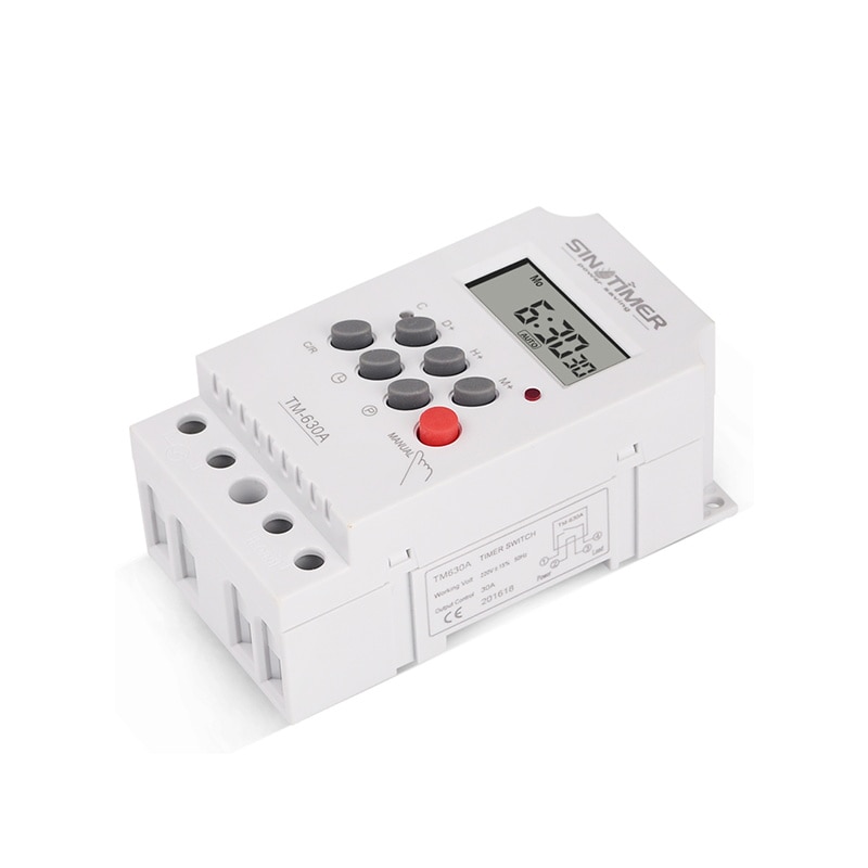 TM630A 12V DC Input 7 Days Programmable 24hrs Time Relay Output Load High Power 30A Timer Switch Relay Timer 12V Shower Timer