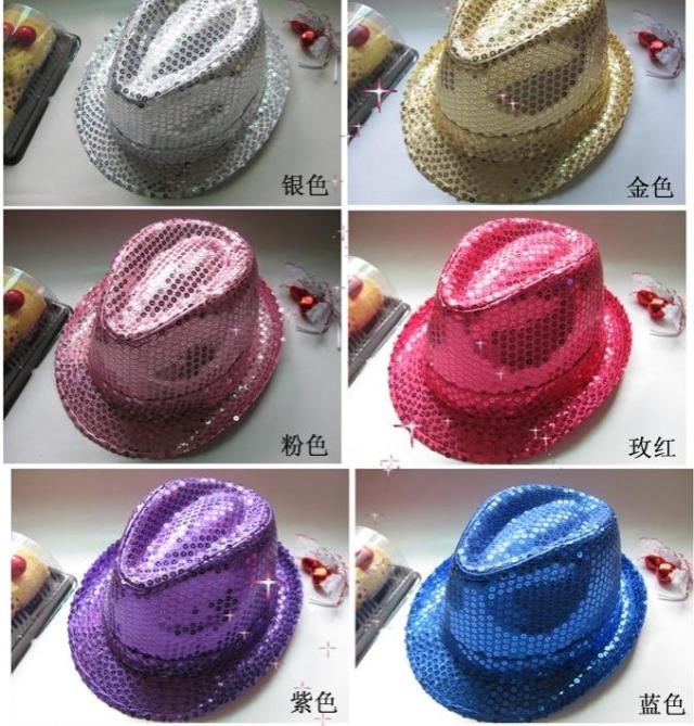 Sexy Sequin Hoed Podium Hoed Festival Optredens Cap Multicolor