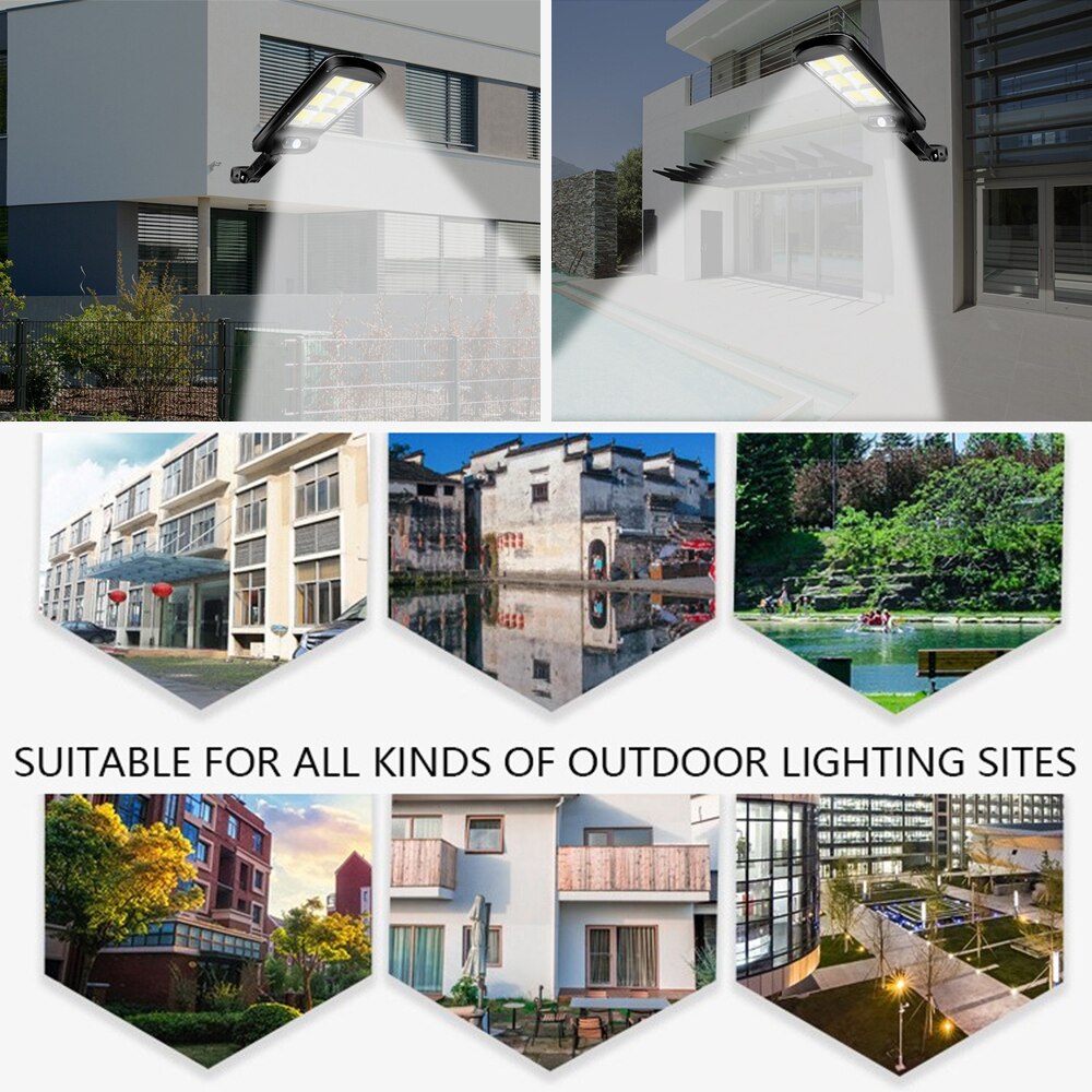 Luz Solar de 5000 lúmenes, lámpara de pared impermeable, Sensor de movimiento PIR, luz Solar, lámpara solar Solar para decoración de jardín
