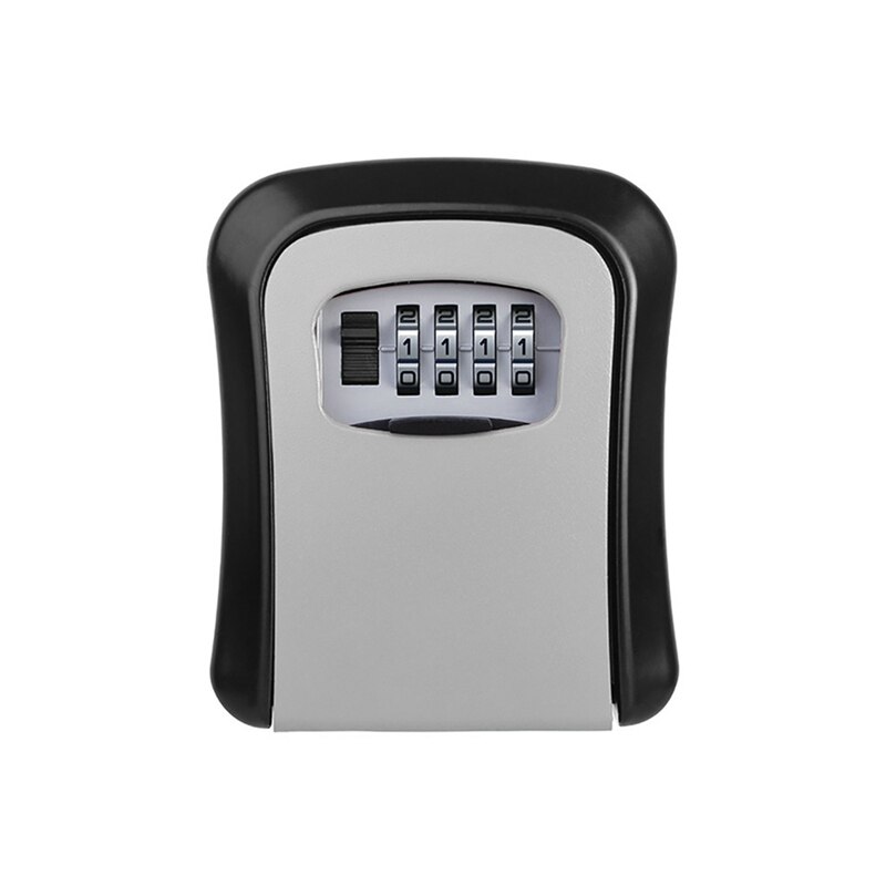 EGFirtor Smart Code Password Key Lock Box Storage Key Wall Mounted Key Safe Box Waterproof Outdoor Keybox 4 Digits Passwords: Gray