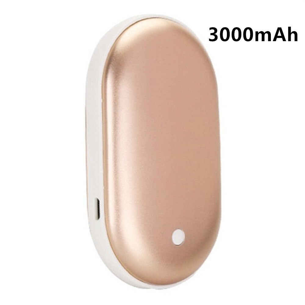 Cute Hand Warmer 5200mAh USB Rechargeable Handwarmer Portable Electric Heating Pad Heater Long-Life Travel Home Mini Warmer: Gold 3000mAh