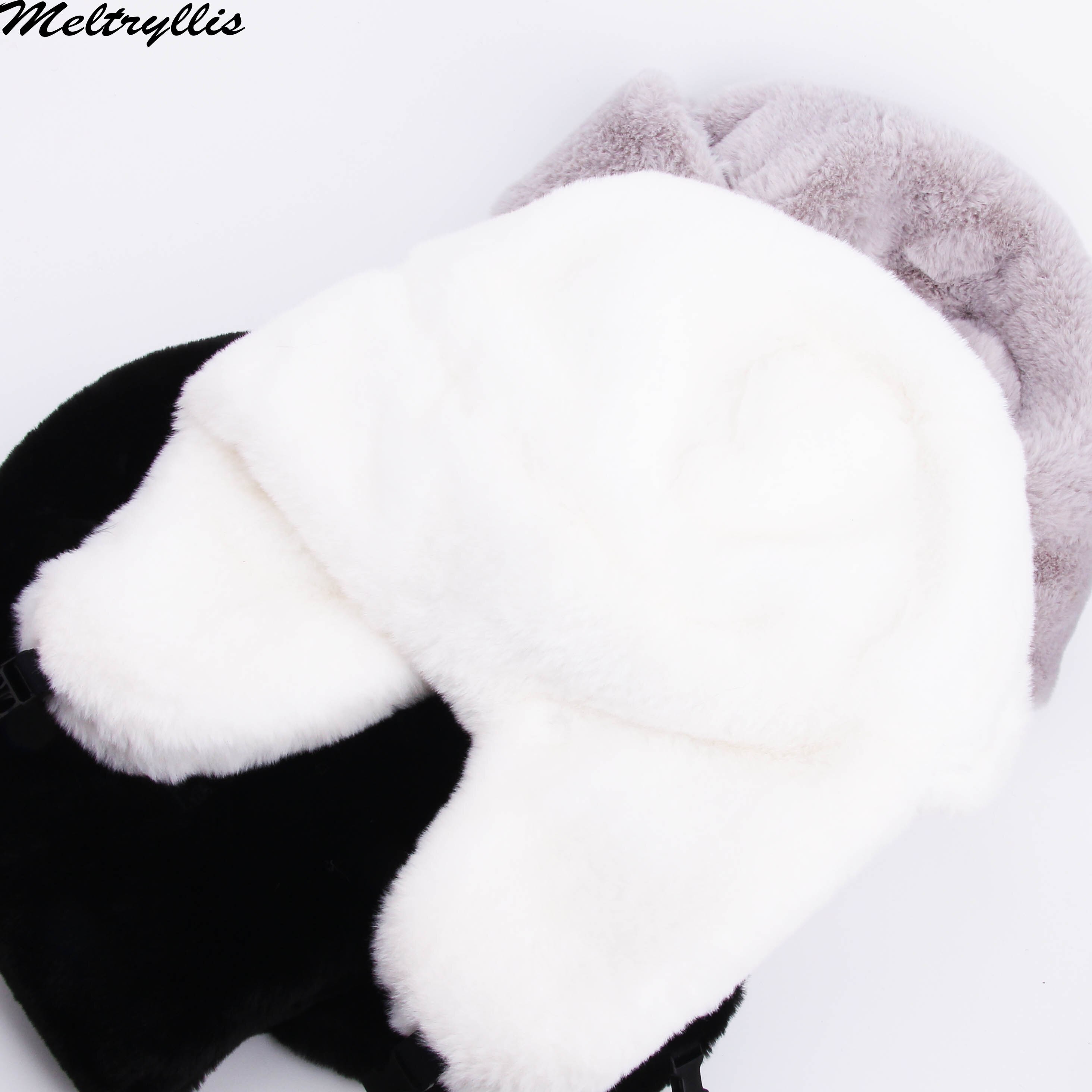 [Meltryllis] Winter Ski Hoed Warm Oorbeschermers Dikker Oor-fladderde Hoed Voor mannen en vrouwen Faux Fur Lei feng Cap Russische bommenwerper hoed: LFM-01-02
