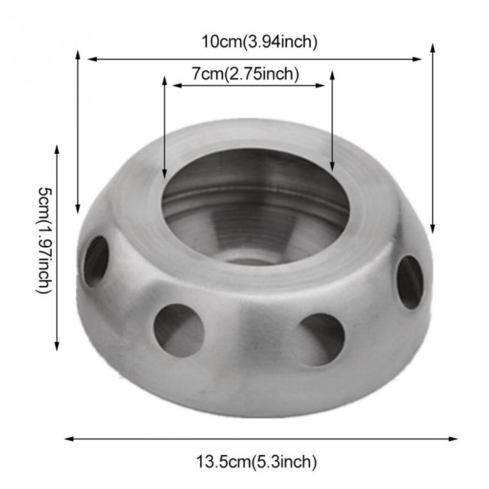 Pratici accessori da tè argento caffè Base riscaldante ufficio casa teiera scaldino candela rotonda accessori stufa da campeggio in acciaio inossidabile