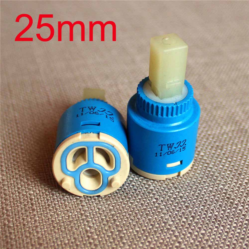 25mm / 35mm / 40mm Ceramic Cartridge Faucet Cartridge Mixer Low Torque Faucet Accessories Spindle Free Rotation Flat Base: 25mm