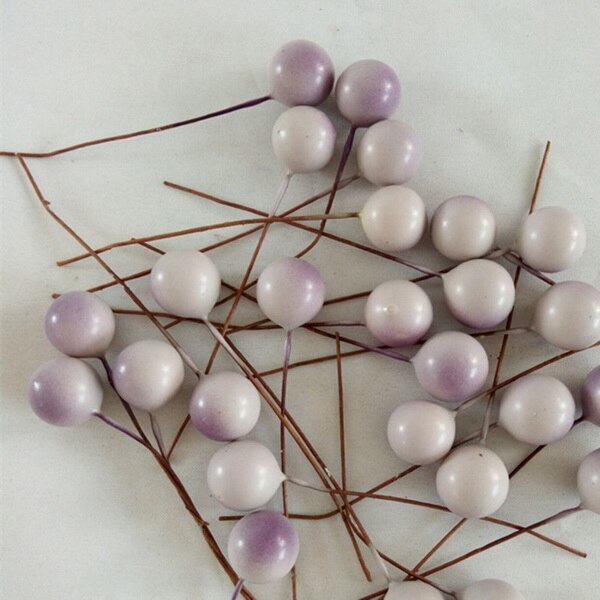 100 piezas de bayas artificiales de acebo rojo vivo, para el hogar guirnalda, Navidad, , hermoso: Purple