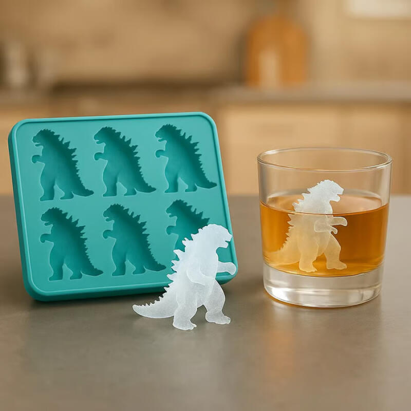 6 Grid Monster Ice Mold Large Silicone Ice Cube Molds Makes Ice Dragon DIY Ice Maker Ice Cube Tray Household Ice Lattice Whiskey