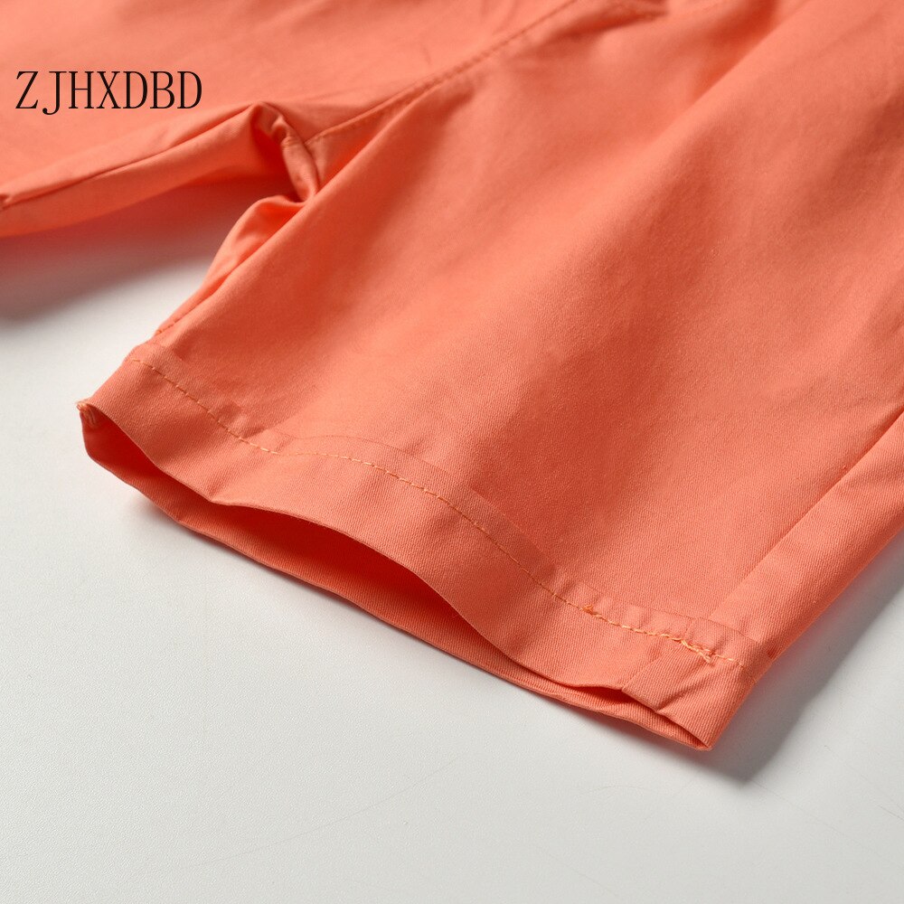 Orange solida shorts pojkar barn byxor pojkar fritidsshorts medelålders baby vävda sommarshorts barnkläder byxor
