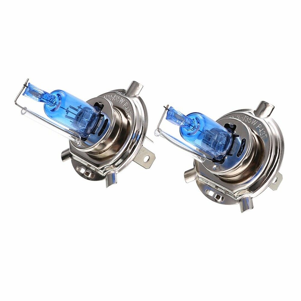 2x Motorrad Halogen Glühbirne H4 Auto Scheinwerfer 12V Xenon HID 35W Auto Beleuchtung Motorrad Montage Lampe Abendessen weiß 6000K