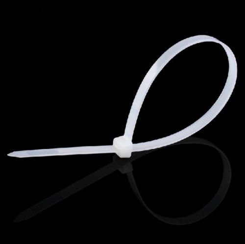 200Pcs Zip tie Cord Multi-Size Wire Nylon Cable 60-150mm White