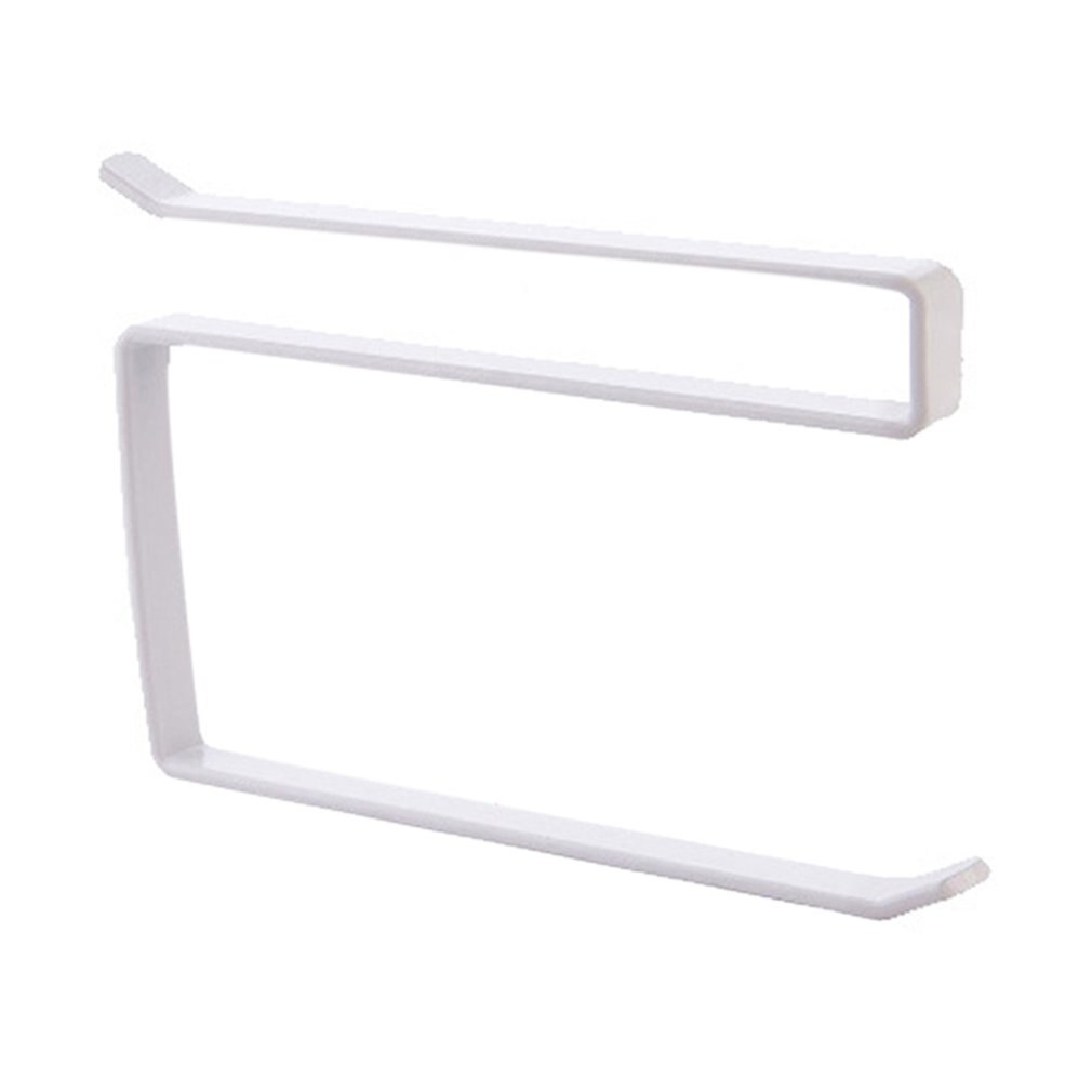 Door Cabinet Hanging Paper Towel Rack Free Punching Wrought Iron Cabinet Partition Layer Storage Rack Roll Holder