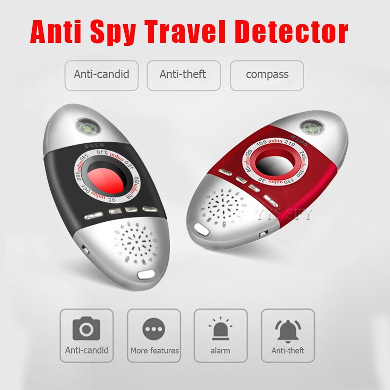 Draagbare K200 Infrarood Anti Spy Detector Mini Verborgen Camera Lens Finder Met Kompas Anti-Diefstal Trilalarm Reizen Beveiliging