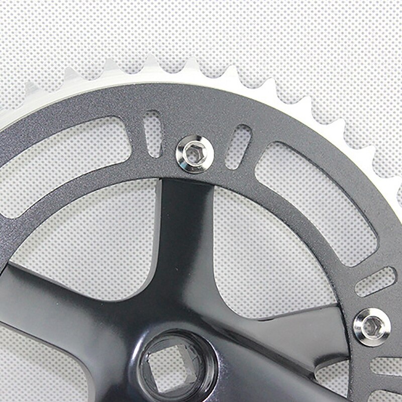 Road Bicycle CNC 46T Silver Crankset 6061-T6 Aluminum Alloy Chainring Crank Chainwheel Fixie