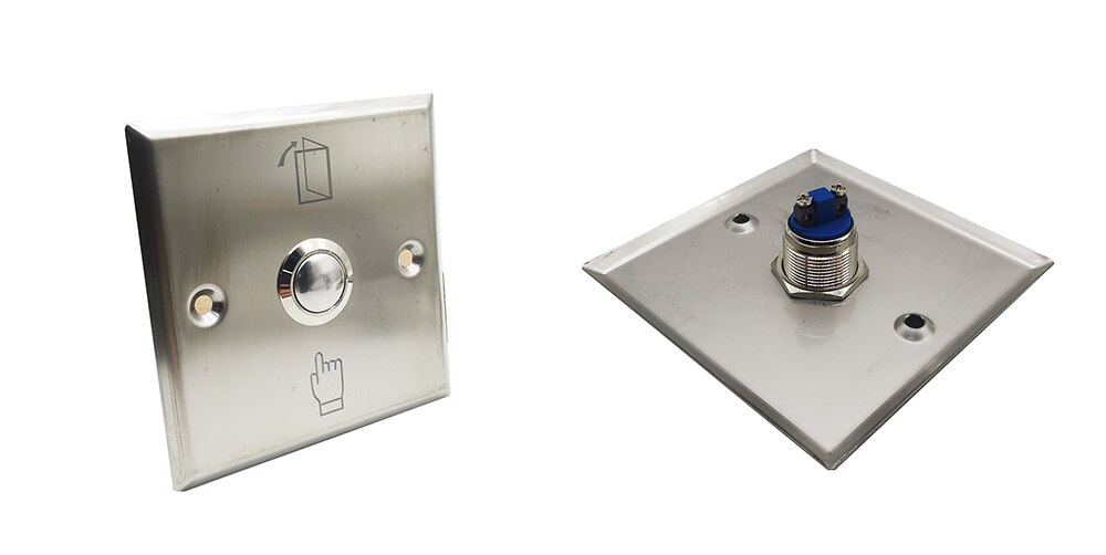 12V stainless steel Led Light option Push Exit Release Button NO NC COM Door Access Exit Button: S86 NO COM