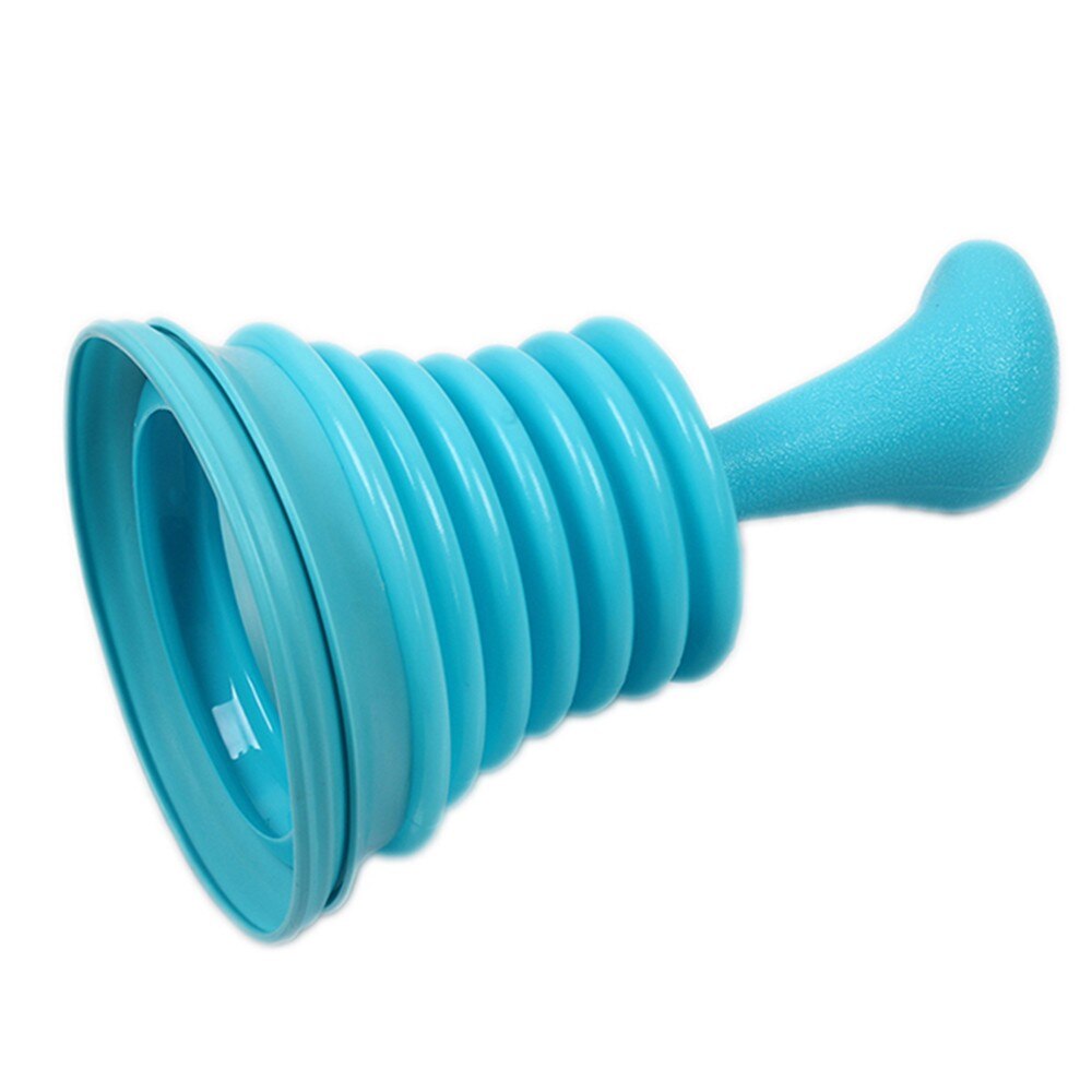 Émbolo de drenaje para inodoro, desatascador de fregadero de goma para alcantarillado doméstico, utensilios para el baño: blue