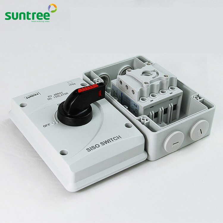 SUNTREE DC 1000V 4P 32A Rotary Solar system isolator switch SISO-40 has got SAA certificate