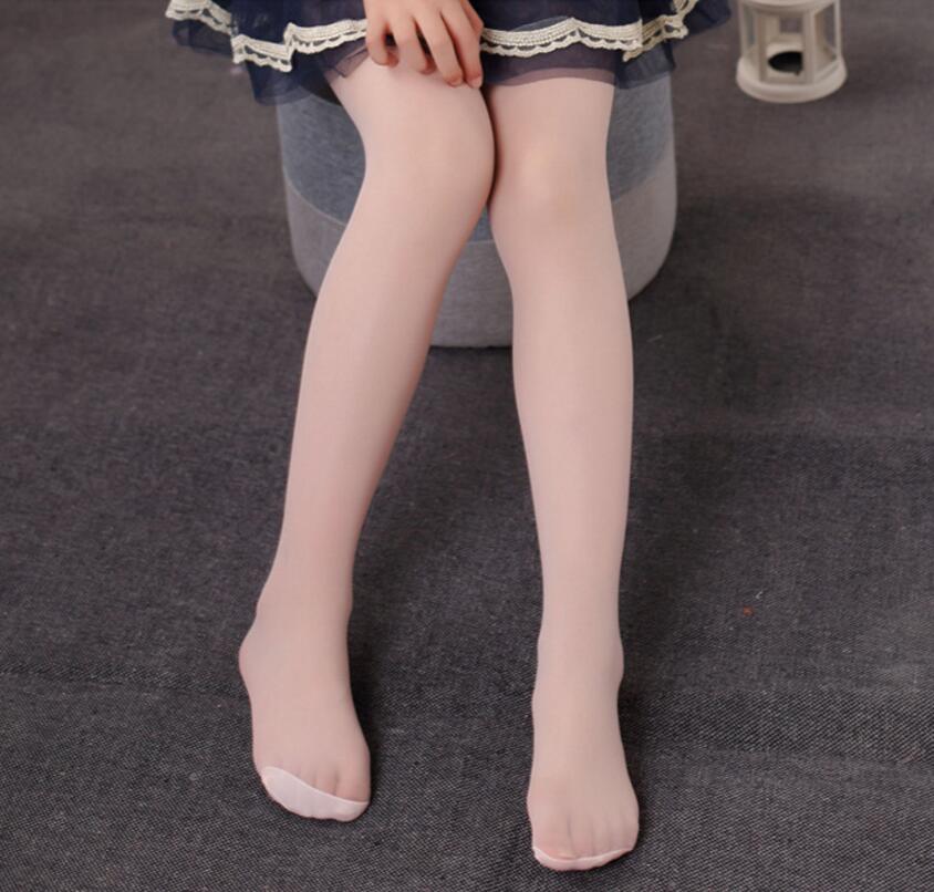 Sommer tynne barn jenter strømpebukser ballettdans baby jenter gjennomsiktige strømper til barn strømpebukser til jenter 2-15 år: Beige / Barn 141-160cm