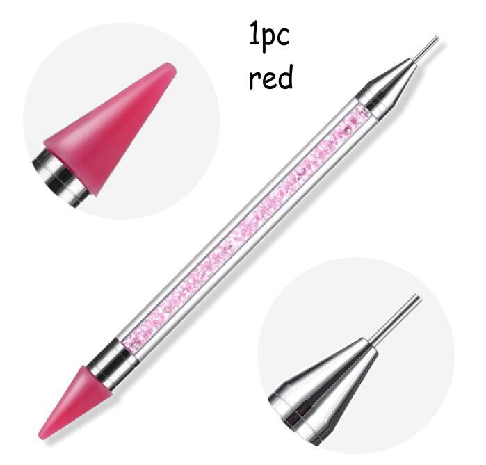Diy sieraden knutselen strass steentjes edelstenen plukgereedschap nagelkunst stippelpennen harsbedels kristal stippelpen: 1pc kristalrood