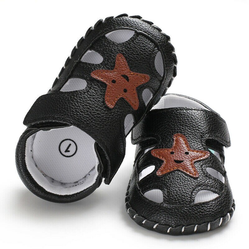 Newborn Baby Boy Girl Soft Sole Shoes Trainers Size 0-18 Months: Black / 12