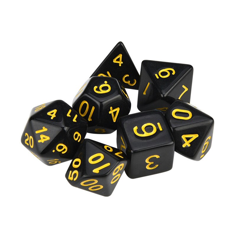 7pcs dices in one set brand dnd dice sets resin polydice dados dnd game lovers TRPG dados de rpg perfect 30A20