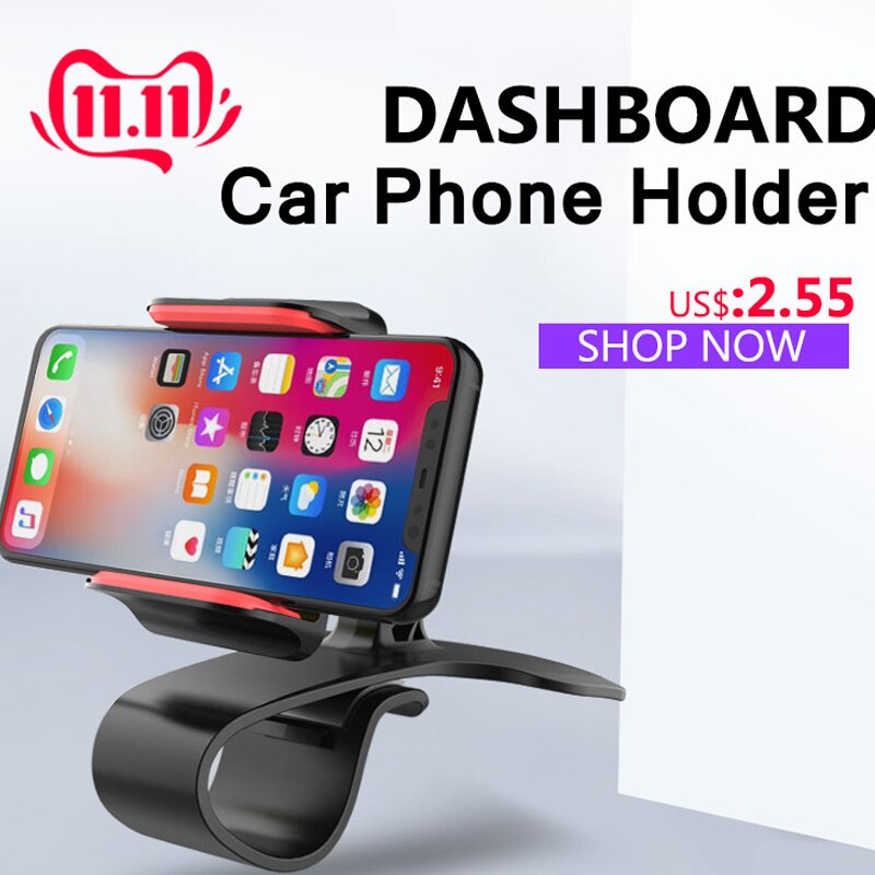 XMXCZKJ Auto Telefon Halter 360-Grad Rotation Handy Halter Geeignet für 4 zu 6 zoll Smartphones, dreh Armaturenbrett Clip Mo