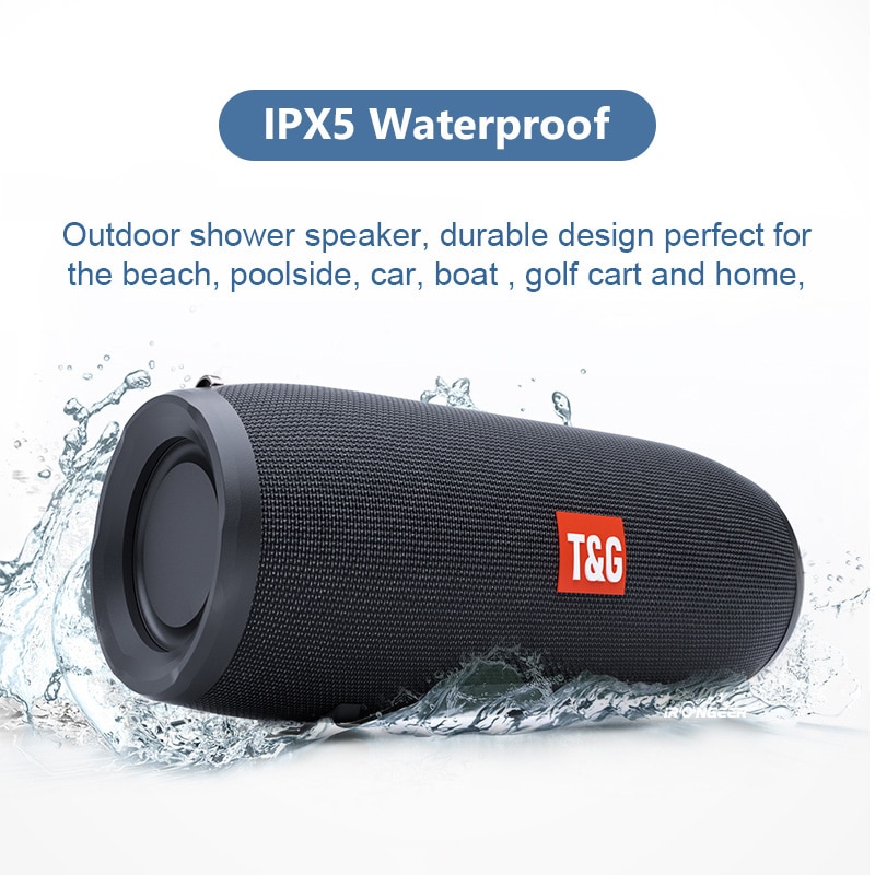 20W Draadloze Bluetooth Speaker Draagbare Kolom Outdoor Waterdichte Luidspreker Met Fm Radio Tf Usb Aux Bass Boom Box Muziek speler