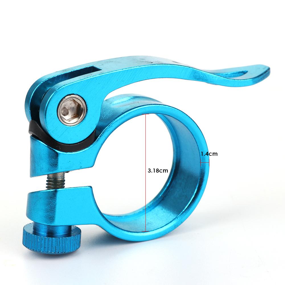 Fiets zadelpen aluminium 31.8mm zadelpenklem snelspanner mtb fiets zadelpen buisklem mtb mountainbike zadelpenklem: Blauw