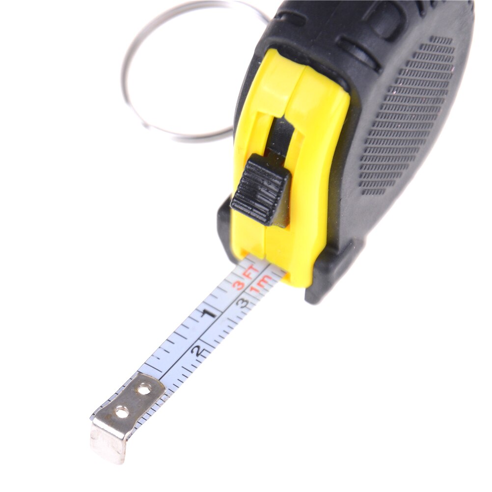 Retractable Ruler Tape Measure Key Chain Mini Pocket Size Metric 1m Measure Tool 4x4.5x1.6cm