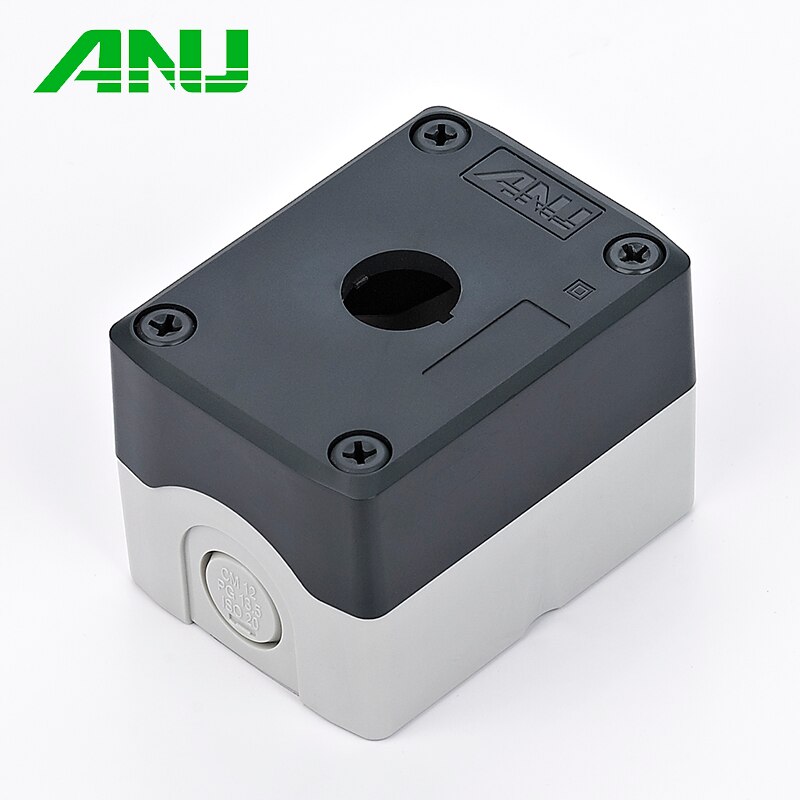 Waterproof Push Button Switch Box Suit For Emergency Stop Rotary Interruptor Yellow/Gray IP66 PC+ABS 1 Hole Control Box