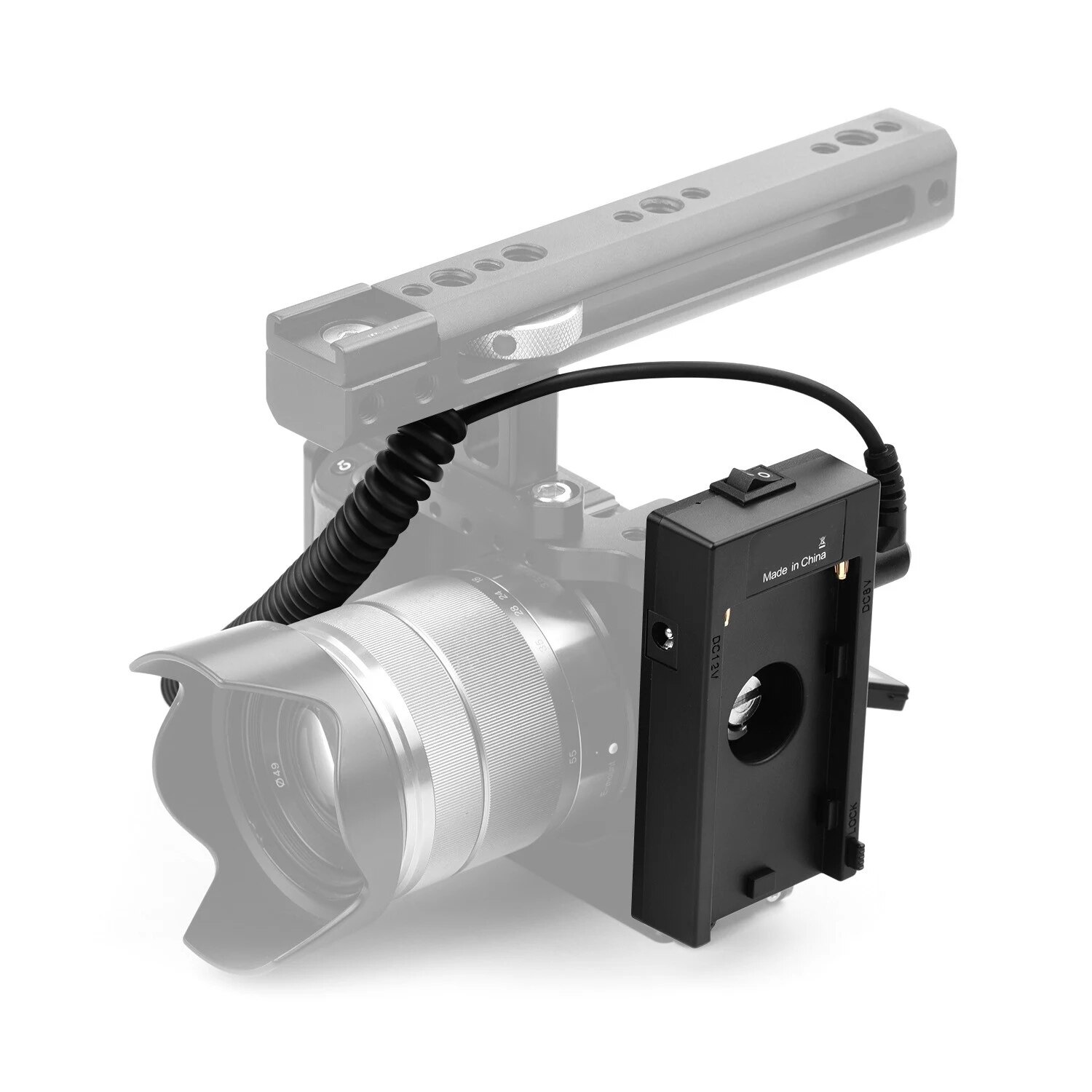 NP-F970 F750 Batterie Platte Halter Adapter mit DMW-DCC12 Dummy Batterie Koppler für GH3/GH4/GH5/GH5S Kameras