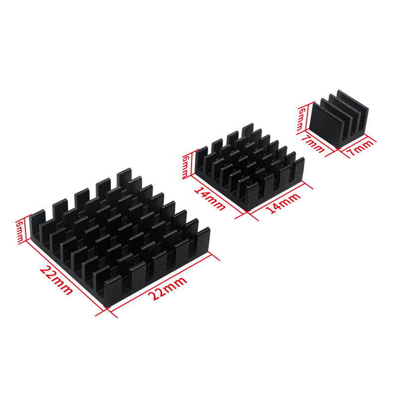 Oranje Pi 5 Max Koellichaam 3 Stuks Aluminium Metalen Heatsink Zwart Passieve Koeling Warmteafvoer Voor Oranje Pi 5 Max