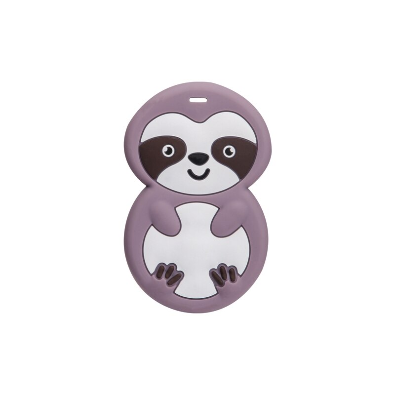 Laten We 5Pcs Luiaard Cartton Bijtring Speelgoed Leuke Dierlijke Vorm Baby Kauwen Pandent Accessoires Diy Fopspeen Clip Tandjes speelgoed: Purple