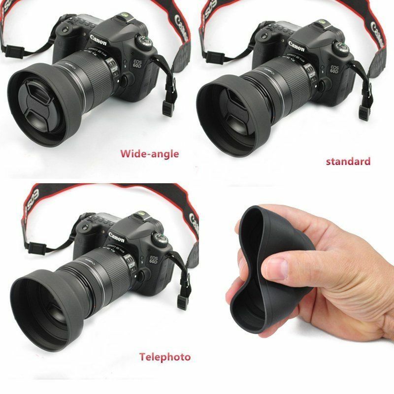 58Mm Omkeerbare Zonnekap & Uv Filter Lens Protector Kit Voor Canon Rebel T6i T6 T5i T5 SL1