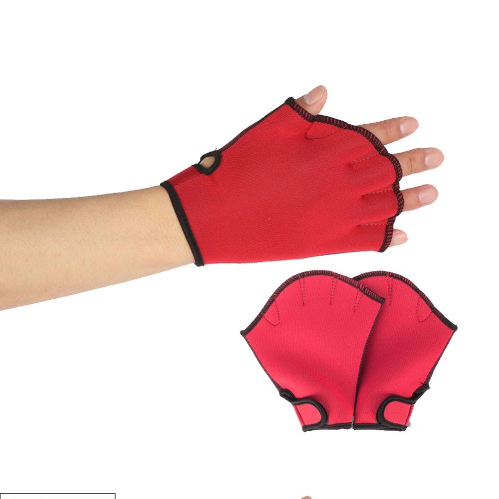Deportes de natación guantes de remo mano de malla natación entrenamiento buceo guantes sin dedos guantes acuáticos surf agua natación guantes