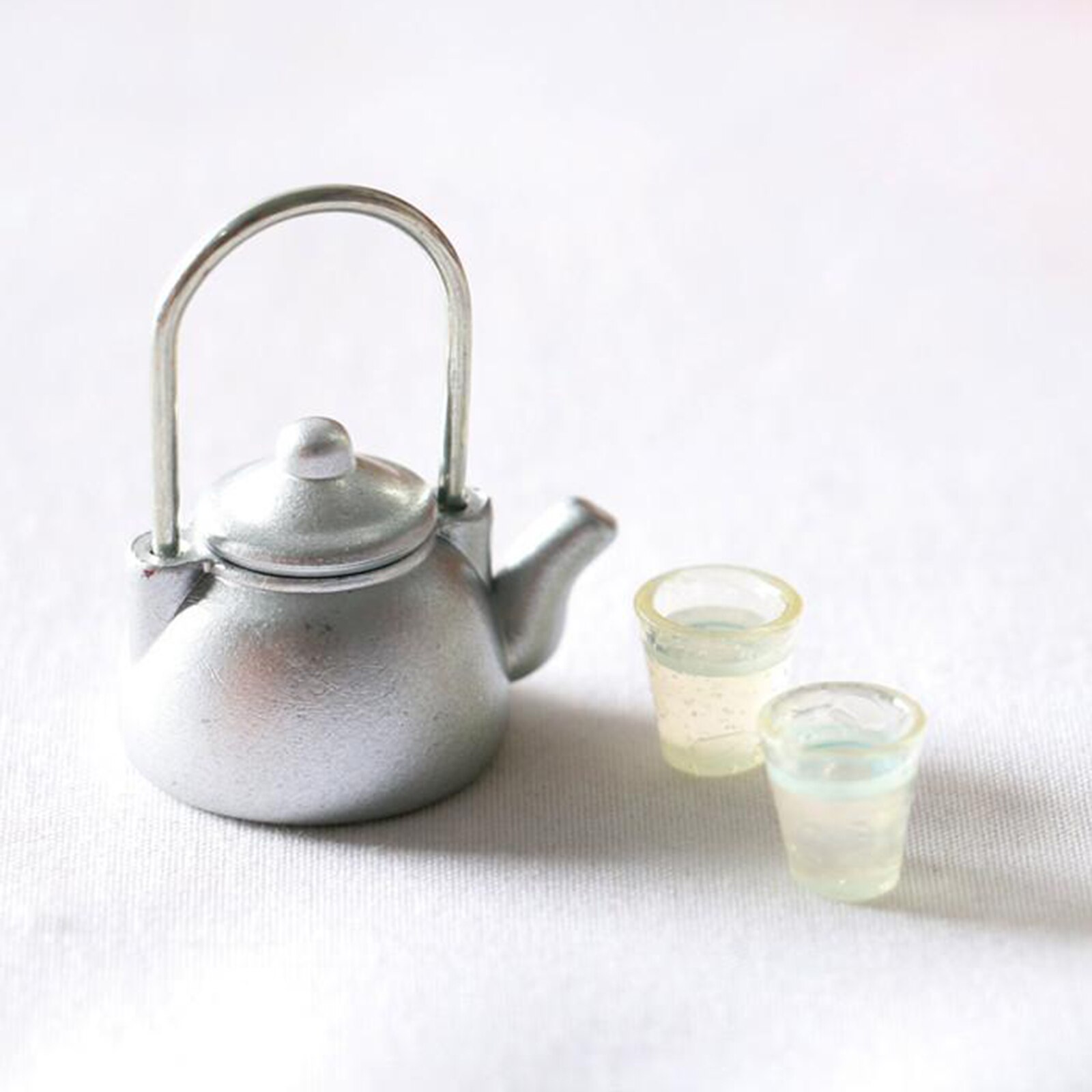 1:12 Schaal Keuken Poppenhuis Ketel W/Cups Poppenhuis Decoratie Voor Jongens