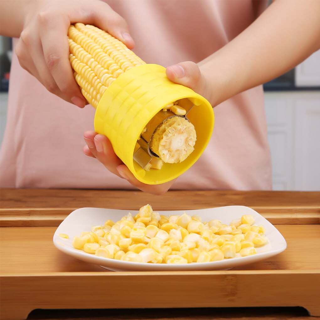 Corn Stripper Fruit Vegetable Tools Stainless Steel Corn Cob Remover Cutter Shaver Kitchen Gadgets Accessories Supplies Products: Default Title