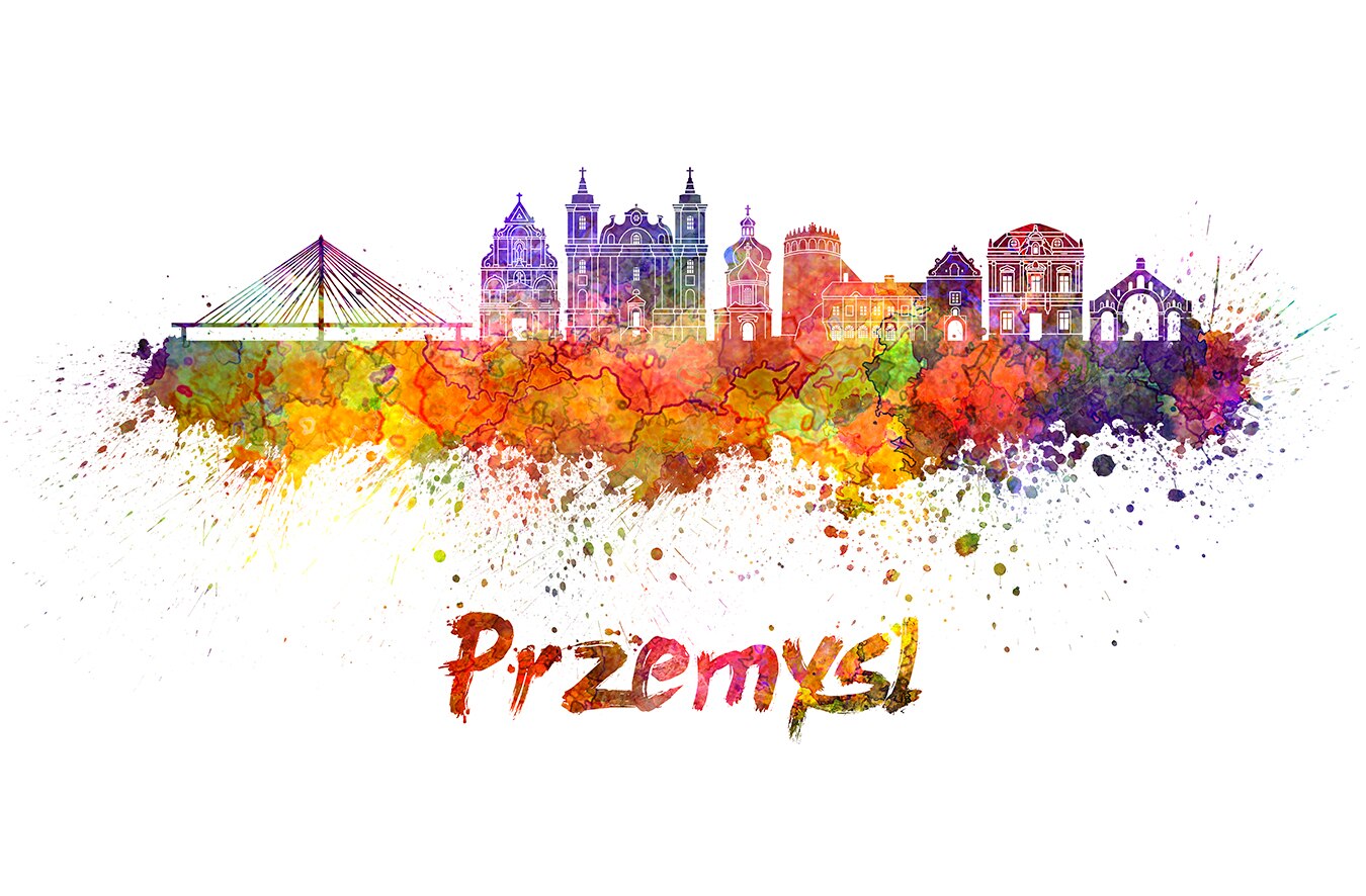 Przemysl Skyline Poster-Art Print Home Decor Monumenten Stad-Wall Art Poster Reizen Landschappen