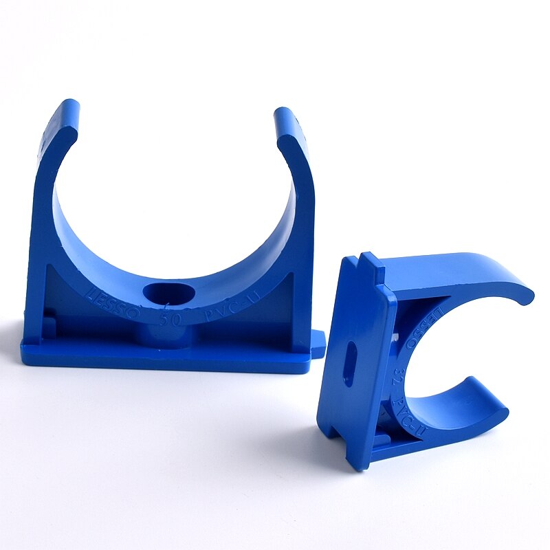5~20pcs 20~50mm Blue PVC Pipe Clamp Connector Garden Irrigation Aquarium Fish Tank Watering Adapter Fittings Fixing Joints