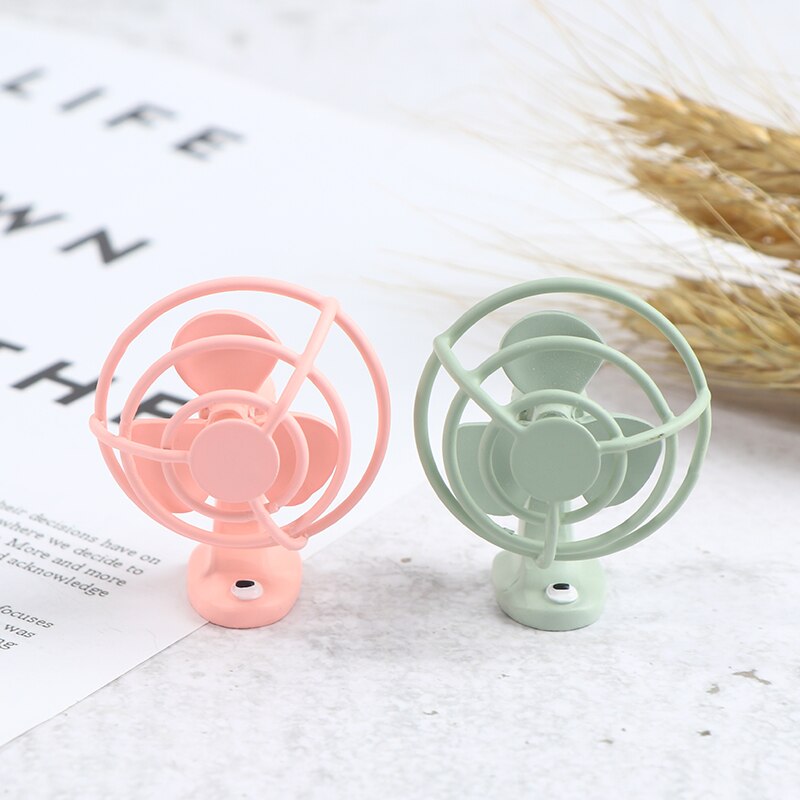 Hefeng Zakka Kruidenier Japanse Zomer Retro Mini Elektrische Ventilator Creatieve Diy Desktop Auto Kleine Ornamenten