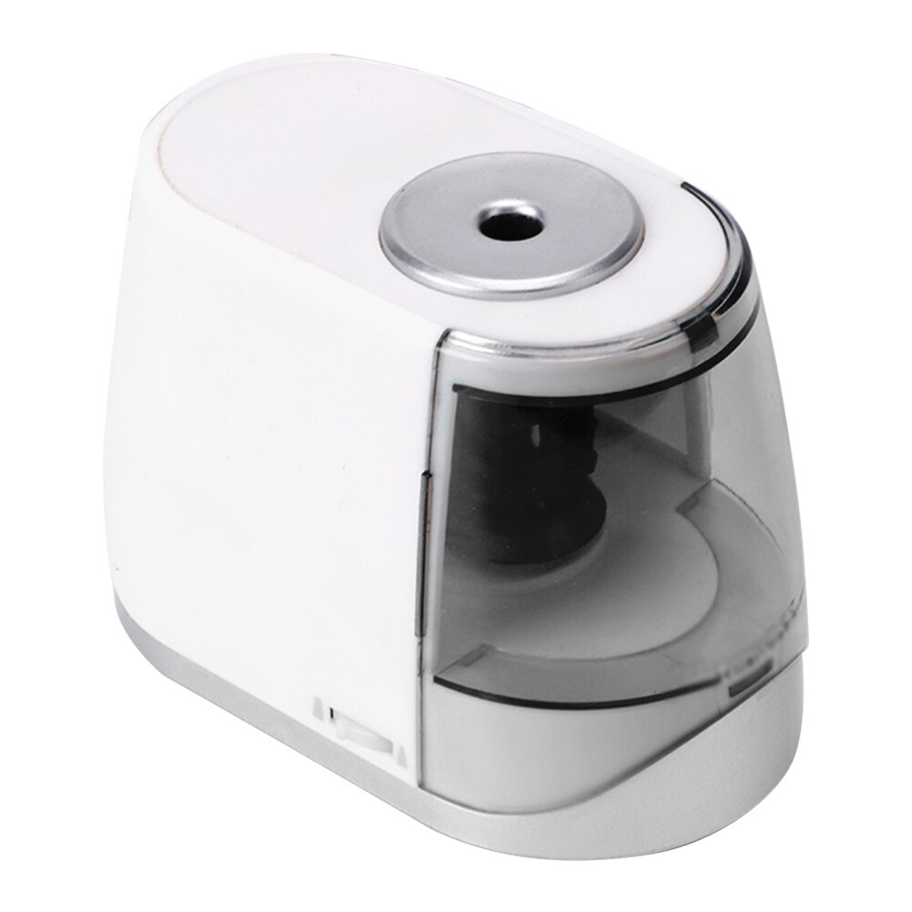 Electric Pencil Sharpener Durable Home Office Heavy Duty Portable Artists School Classroom Helical Blade Auto Stop Student Fast: white