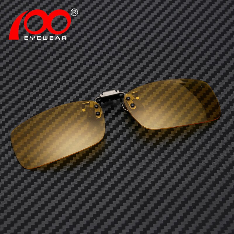 Brand yellow night vision glasses Clip-on polarized Ultralight UV400 driver anti glare glasses #CG9101TY