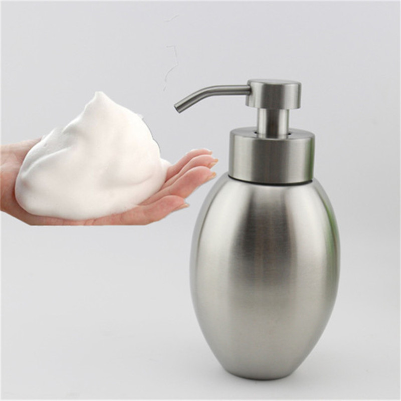 Liquid Soap Dispenser Soap Container 304 Stainless Steel Bathroom Shampoo Bath lotion Holder Press Type Rose Gold