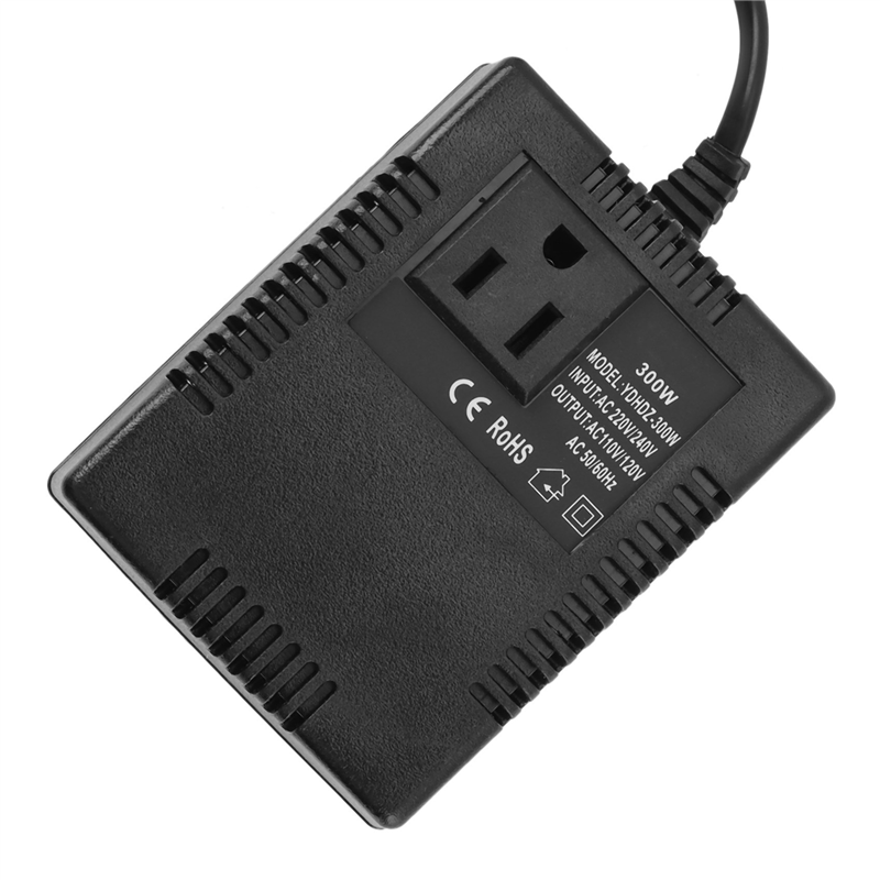 B84b-2x 300w spenningsomformer 220v to 110v transformator nedtransformator spenningsomformer reiseadapter eu-plugg