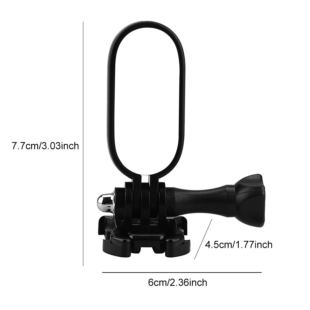 Robuster 1/4 -zoll-adapter-schutzrahmen aus abs, halterung, schwarzer stabilisator, verstellbarer winkel, tragbar, passend für insta 360 go 2