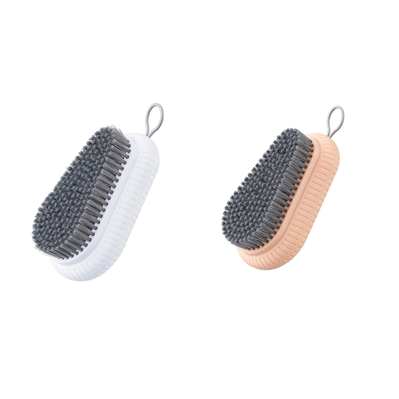 Cepillo de cerdas suaves para el hogar, pantalones de lavandería multifuncionales, calcetines para zapatos, lavado a mano, herramienta de cepillo de limpieza de ropa para lavado de baño: Oro
