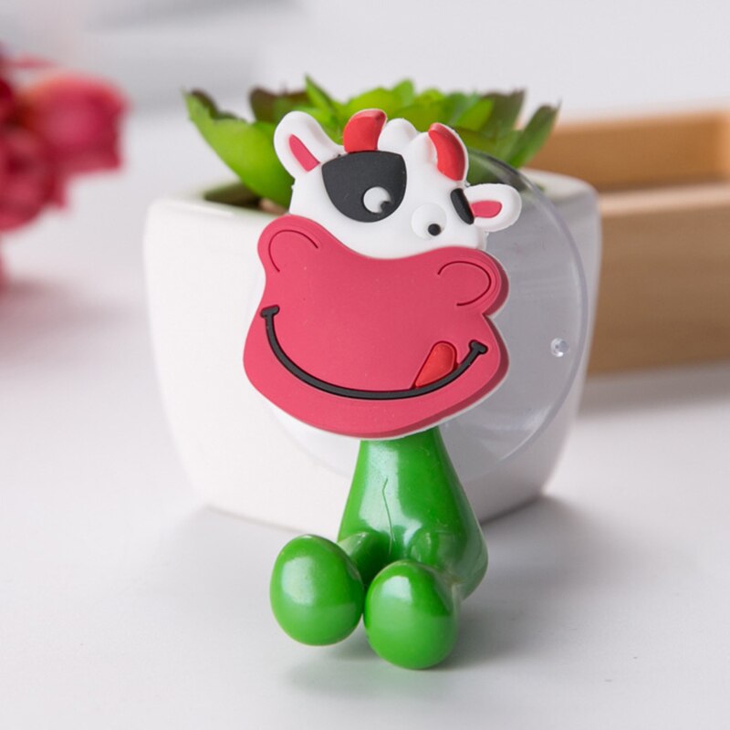 Porte-brosse à dents pour bébé, ensemble de crochets à succion mignons de dessin animé, support mural à succion: C