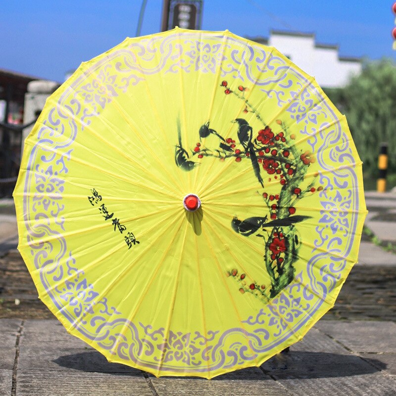 Paraply regn kvinder nedhængt loft dekoration paraply cheongsam antik olieret papir paraply fotografi fotografi parasol: Tager føringen